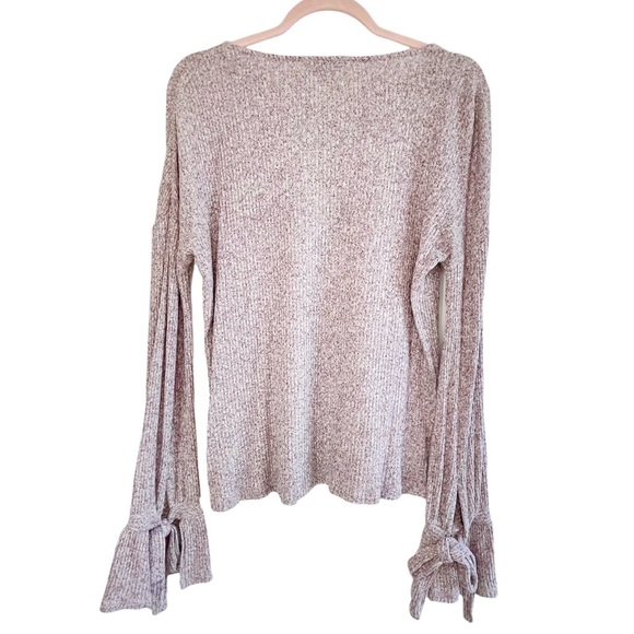 🌀 Lucky Brand Bell Sleeve Lightweight Marled Sweater - Picture 5 of 8